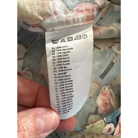 ETON Tennis Racket Flower‎ Floral Long Sleeve Button Shirt Large - Picture 6 of 7